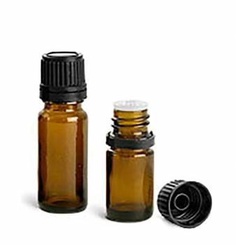Amber Glass Bottles w/ Orifice Reducers