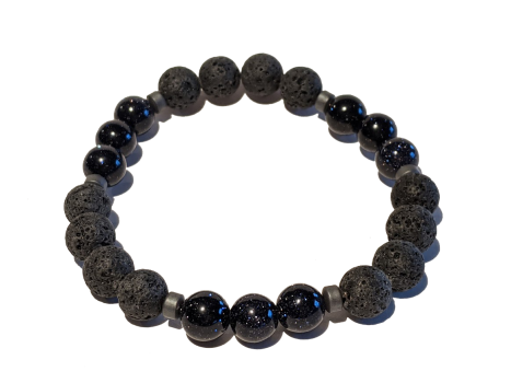 1 - Lava & Purple Sandstone Aromatherapy Diffuser Bracelet