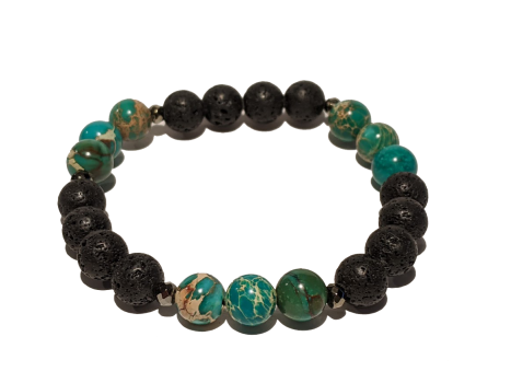 7 - Lava & African Turquoise Aromatherapy Diffuser Bracelet