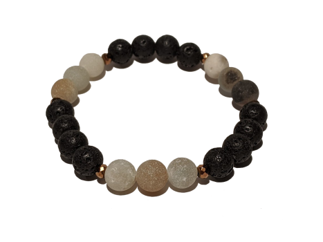 11 - Lava & Matte Amazonite Aromatherapy Diffuser Bracelet
