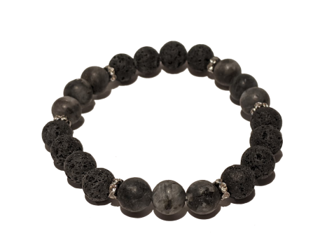 15 - Lava & Black Jasper Aromatherapy Diffuser Bracelet